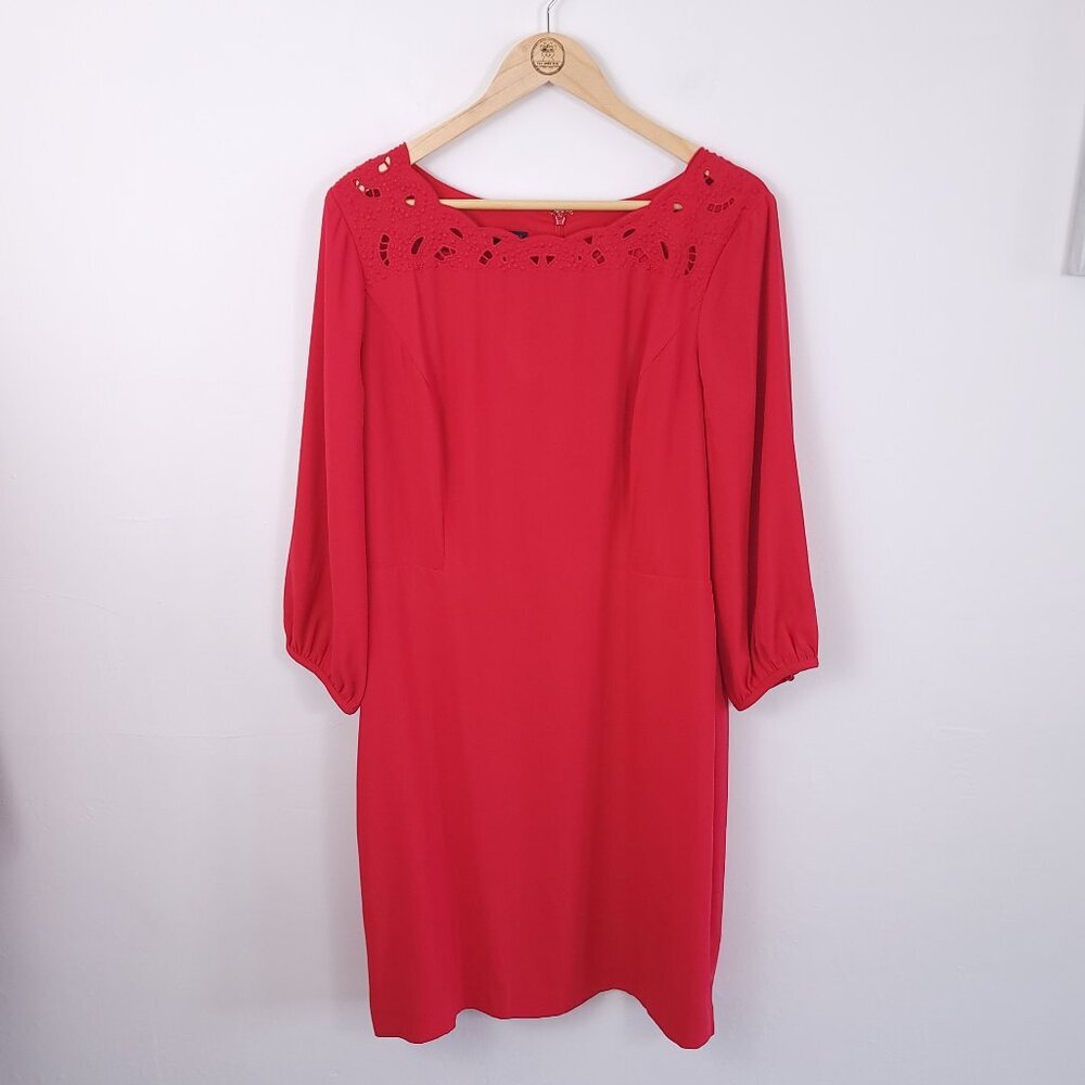 Talbots Red Shift Dress size 14 NWT